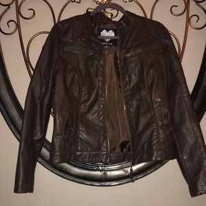 Brown Moto leather  jacket